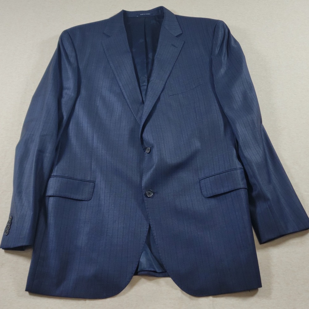 Cremieux Loro Piana Super 130s Suit Jacket 46L Mens Navy Blue Wool Canada